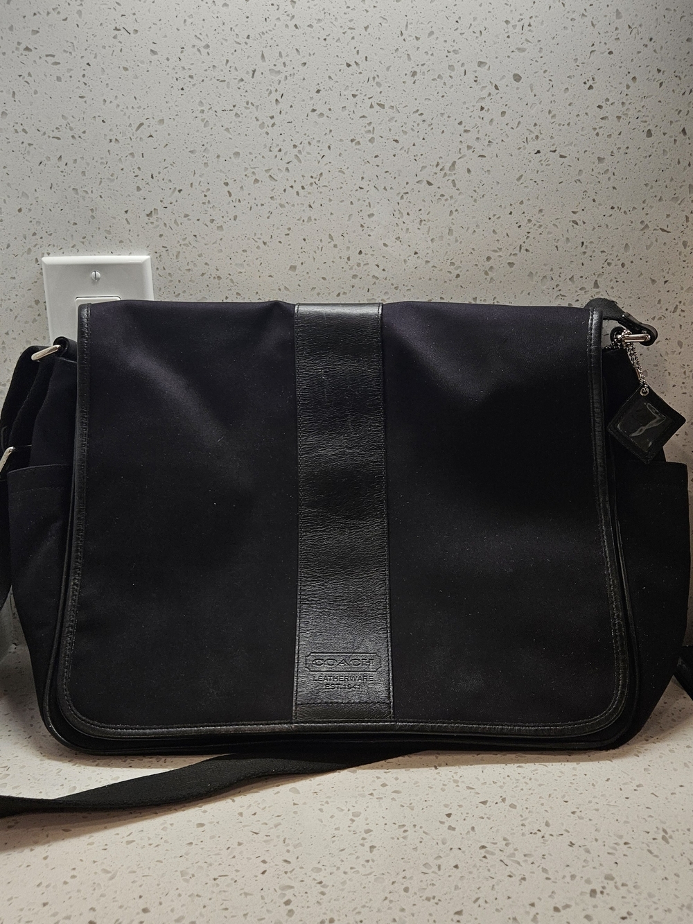 Coach Black Canvas & Leather Messenger Bag